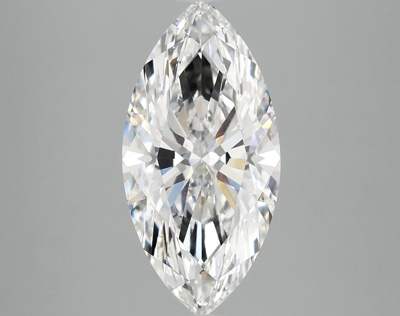 3.08 Carat Marquise Shaped Ideal Cut VVS2 IGI Certified Lab Grown Diamond