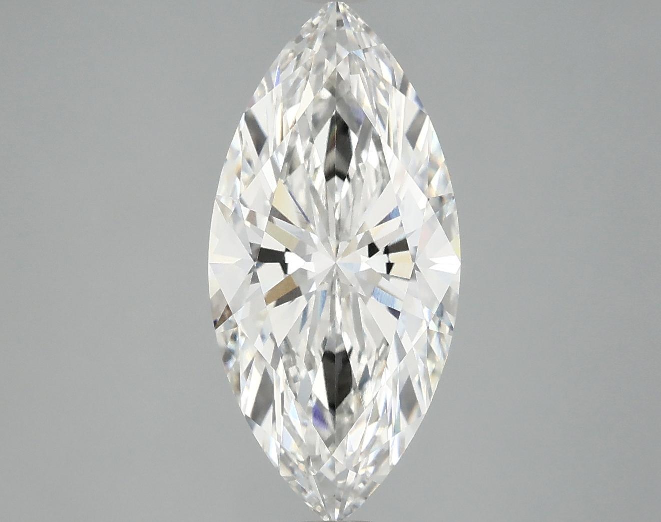 3.08 Carat Marquise Shaped Excellent Cut VVS2 IGI Certified Lab Grown Diamond
