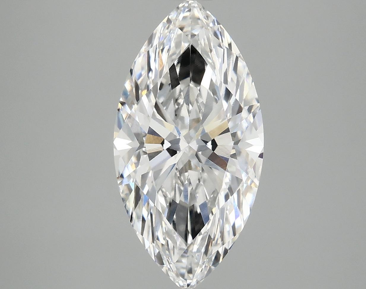 3.09 Carat Marquise Shaped Ideal Cut VVS2 IGI Certified Lab Grown Diamond