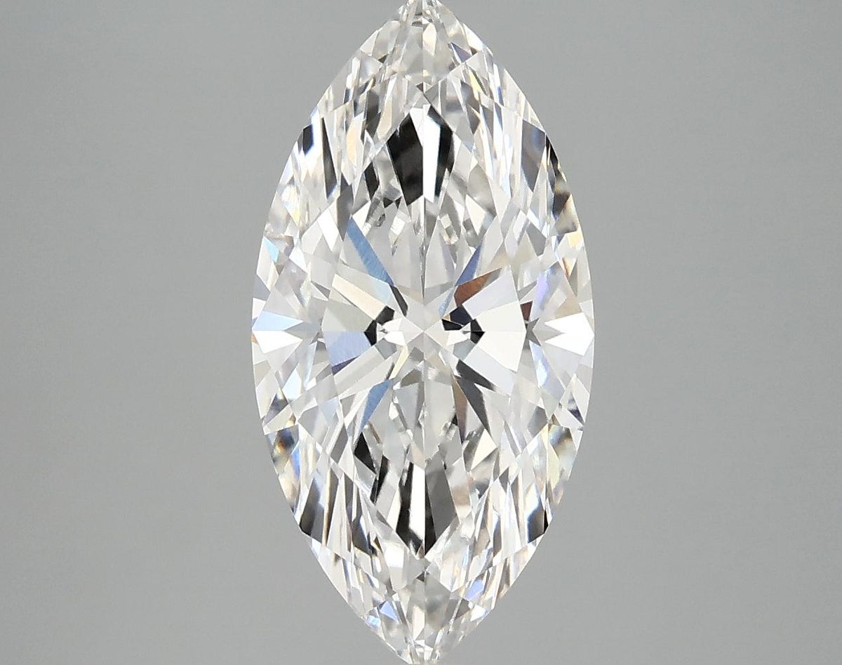 3.08 Carat Marquise Shaped Ideal Cut VVS2 IGI Certified Lab Grown Diamond