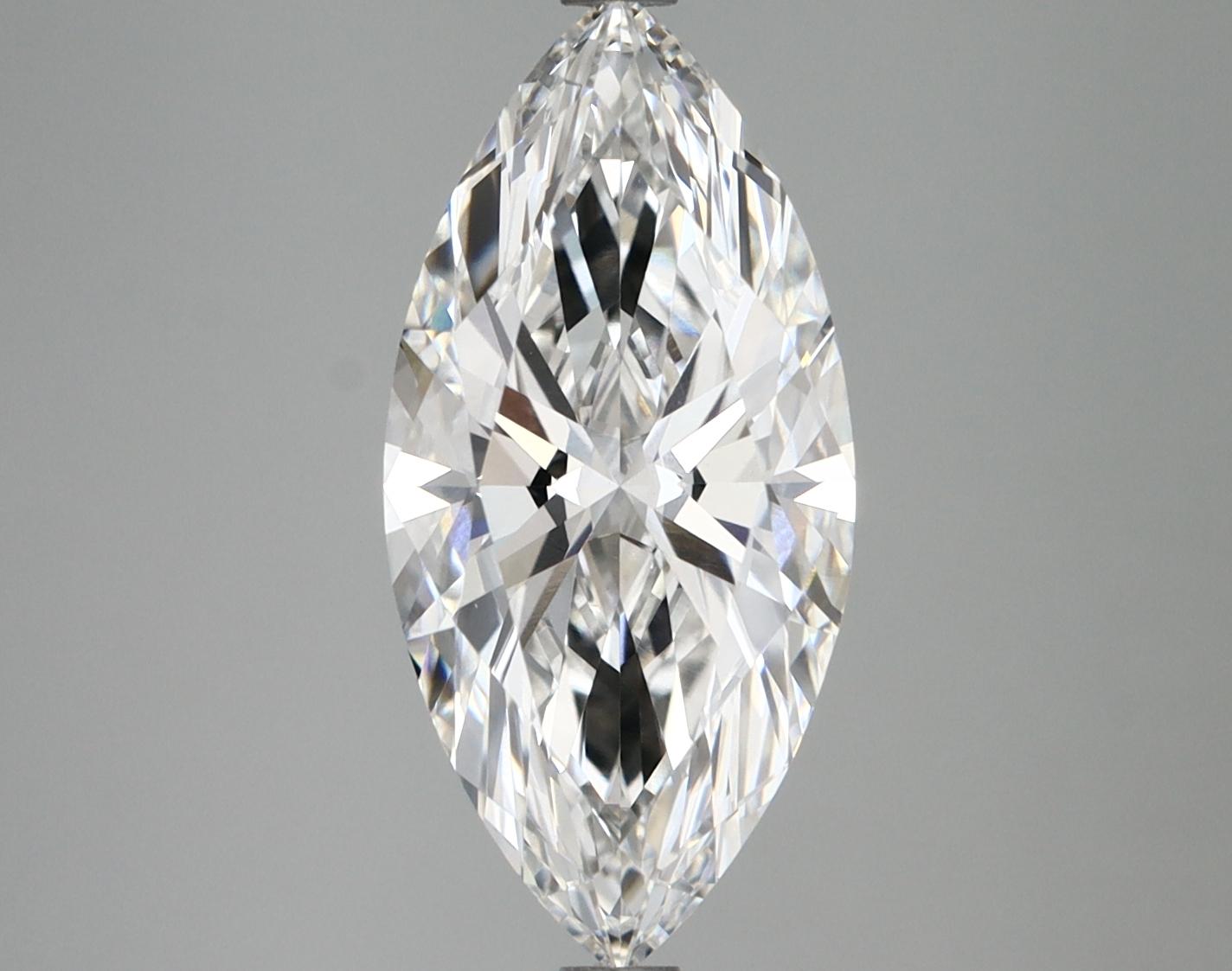 3.06 Carat Marquise Shaped Excellent Cut VVS2 IGI Certified Lab Grown Diamond