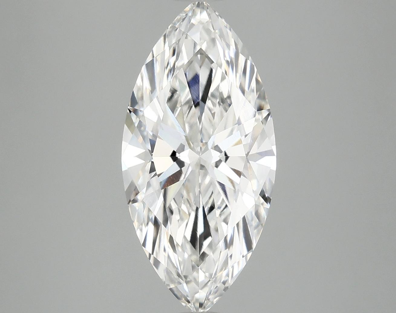 3.03 Carat Marquise Shaped Excellent Cut VVS2 IGI Certified Lab Grown Diamond