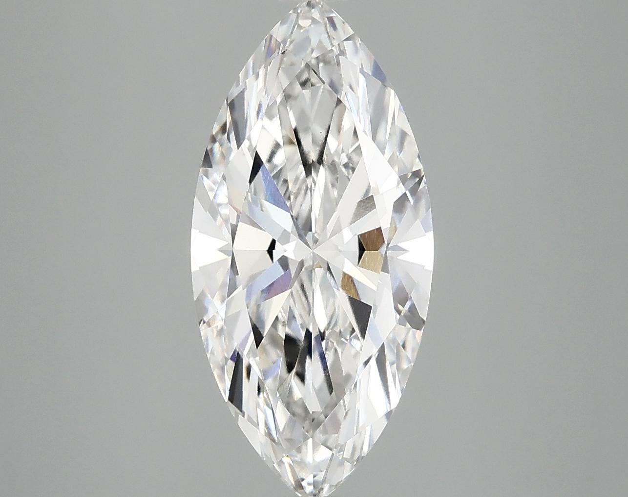 2.88 Carat Marquise Shaped Excellent Cut VVS2 IGI Certified Lab Grown Diamond