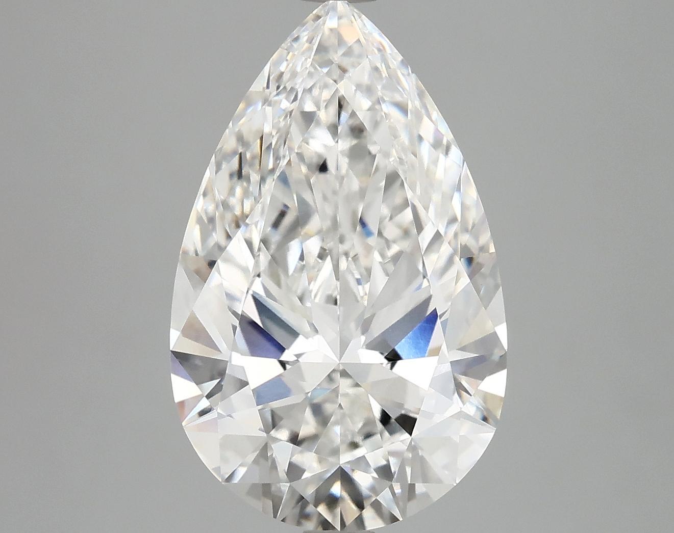4.89 Carat Pear Shaped Ideal Cut VVS2 IGI Certified Lab Grown Diamond