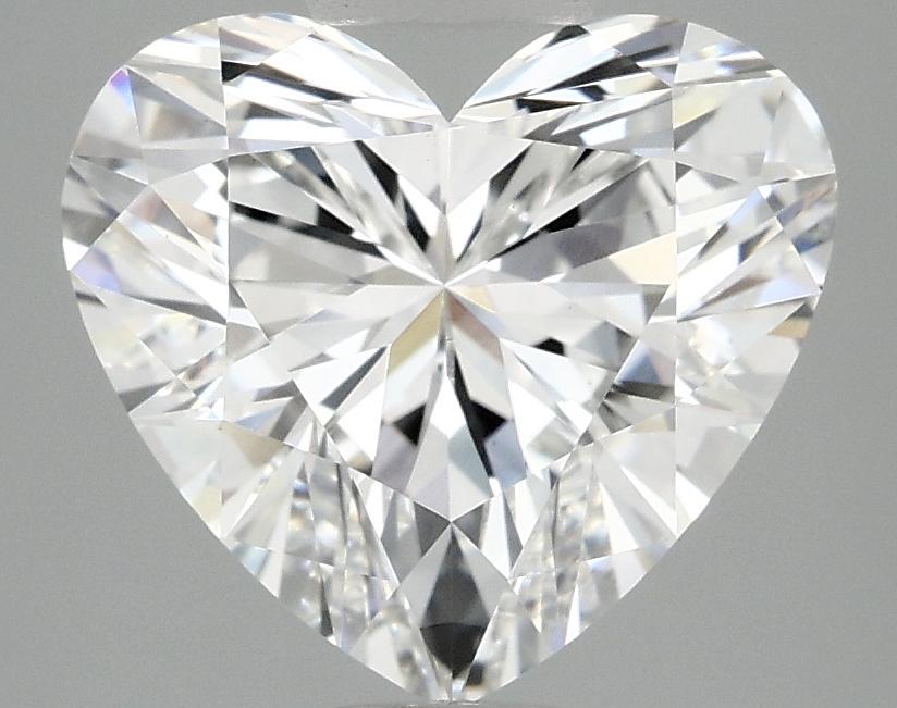 3.08 Carat Heart Shaped Ideal Cut VVS2 IGI Certified Lab Grown Diamond