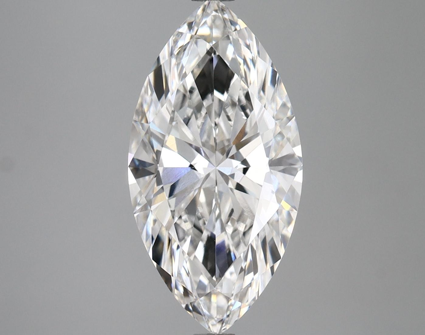 3.01 Carat Marquise Shaped Ideal Cut VVS2 IGI Certified Lab Grown Diamond