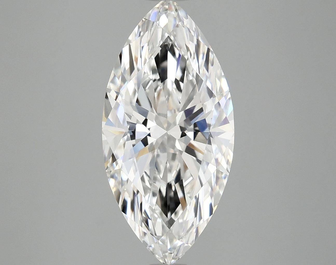 3.09 Carat Marquise Shaped Ideal Cut VVS2 IGI Certified Lab Grown Diamond