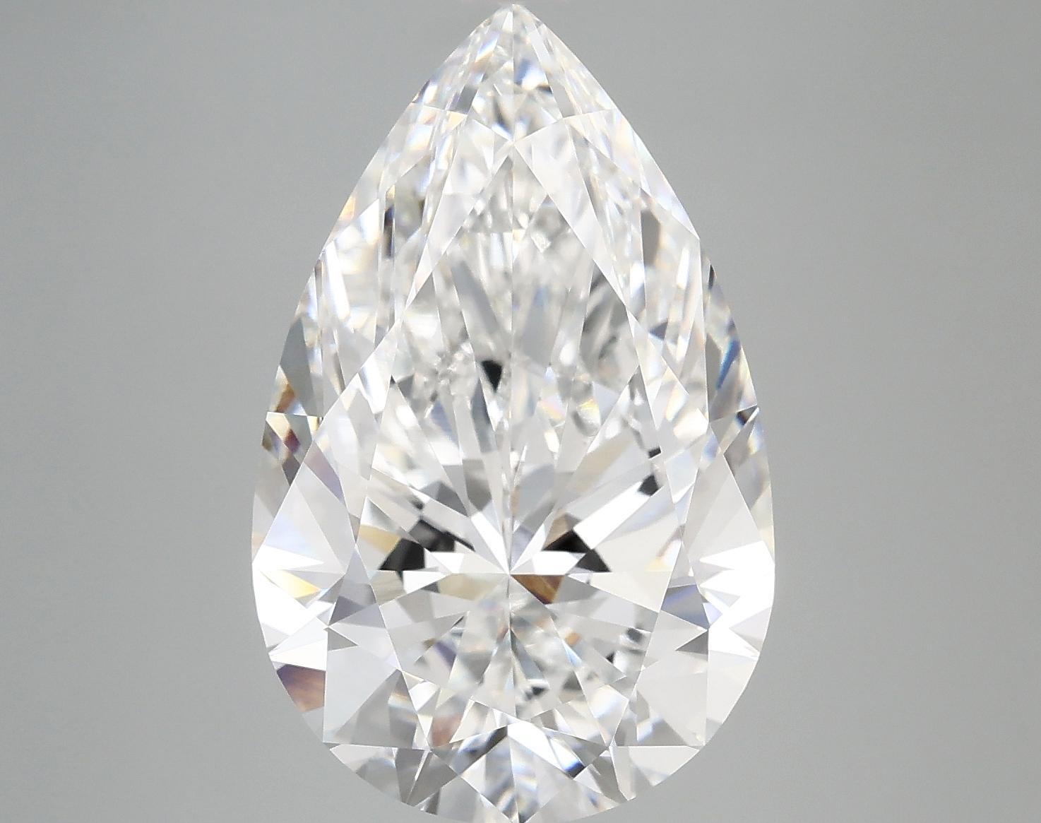 7.37 Carat Pear Shaped Ideal Cut VVS2 IGI Certified Lab Grown Diamond
