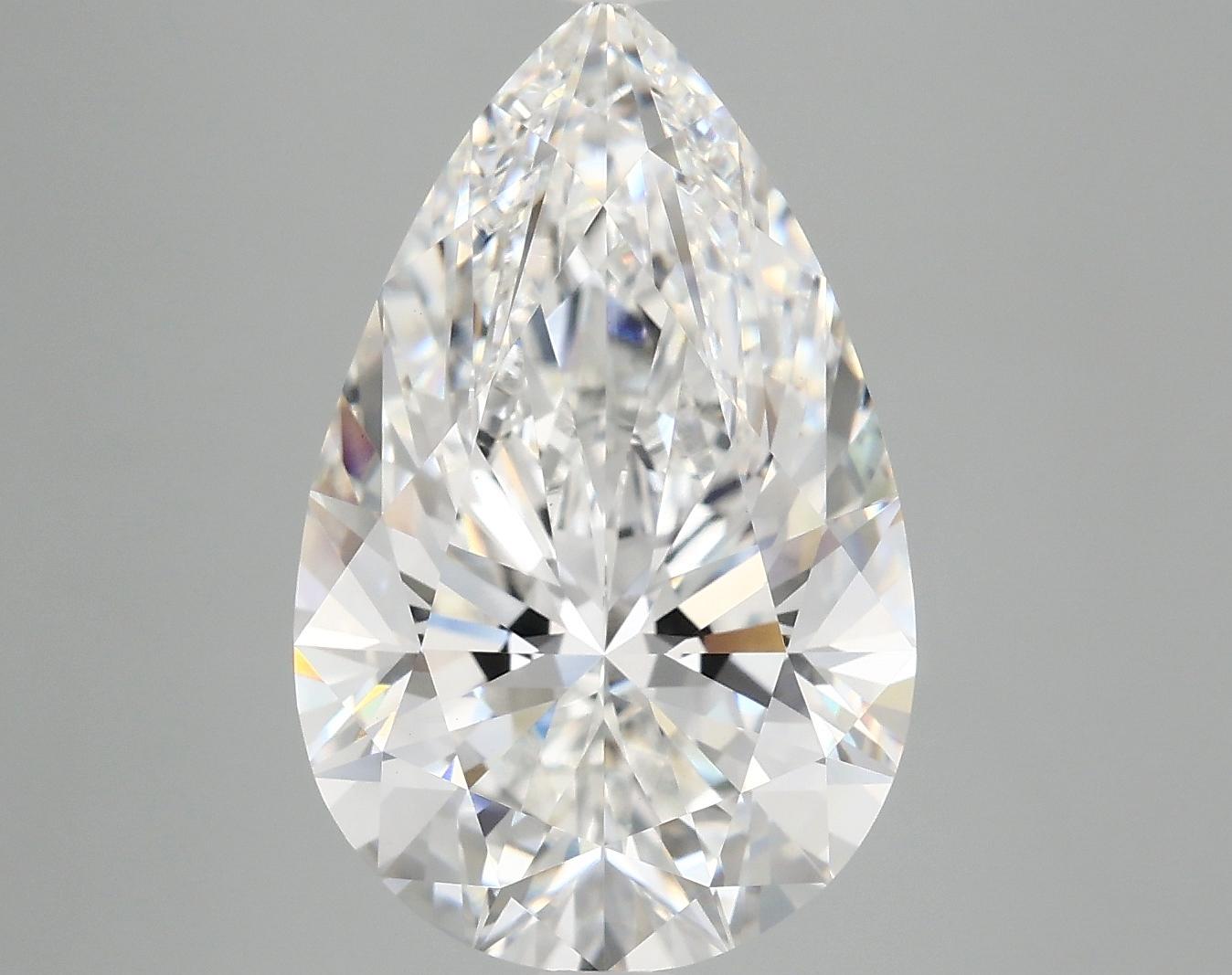 6.17 Carat Pear Shaped Ideal Cut VVS2 IGI Certified Lab Grown Diamond