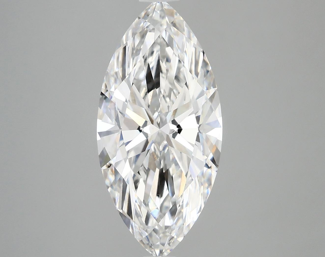 3.03 Carat Marquise Shaped Excellent Cut VVS2 IGI Certified Lab Grown Diamond