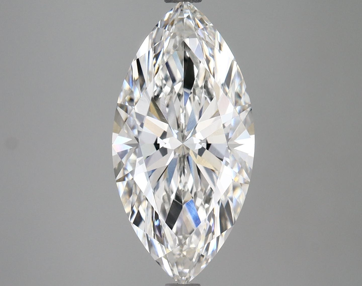 3.07 Carat Marquise Shaped Ideal Cut VVS2 IGI Certified Lab Grown Diamond