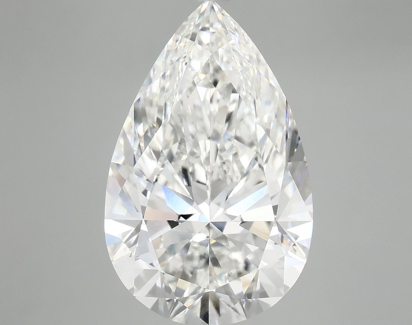 7.36 Carat Pear Shaped Ideal Cut VVS2 IGI Certified Lab Grown Diamond