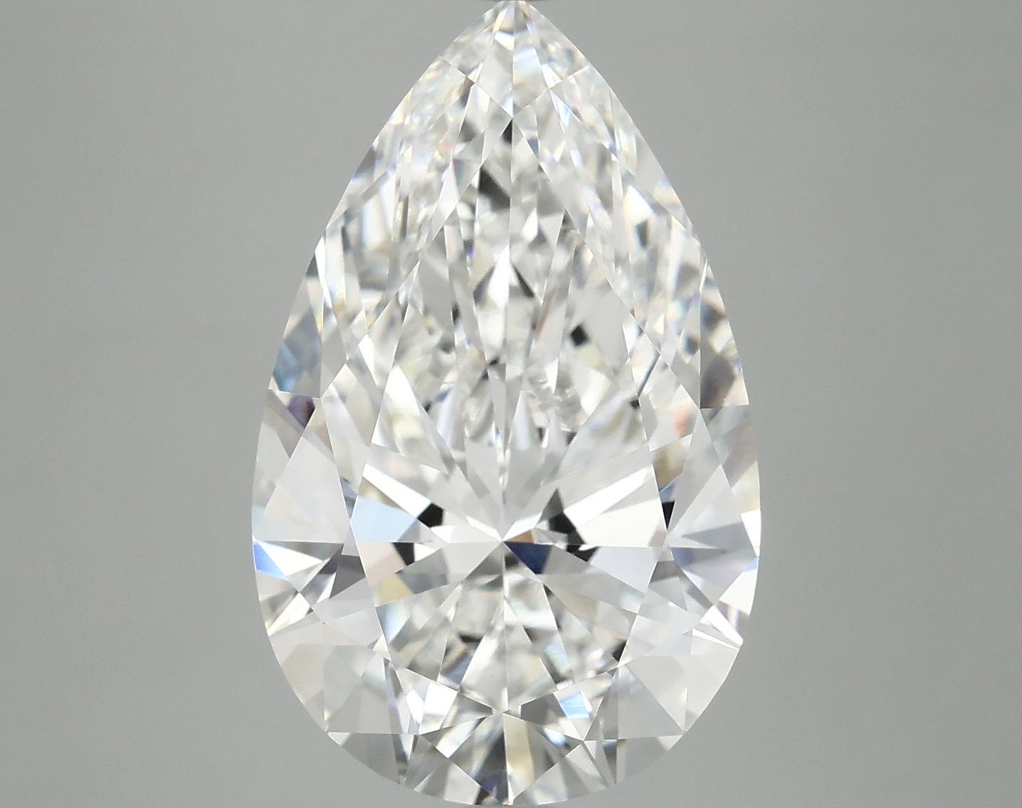 7.12 Carat Pear Shaped Ideal Cut VVS2 IGI Certified Lab Grown Diamond