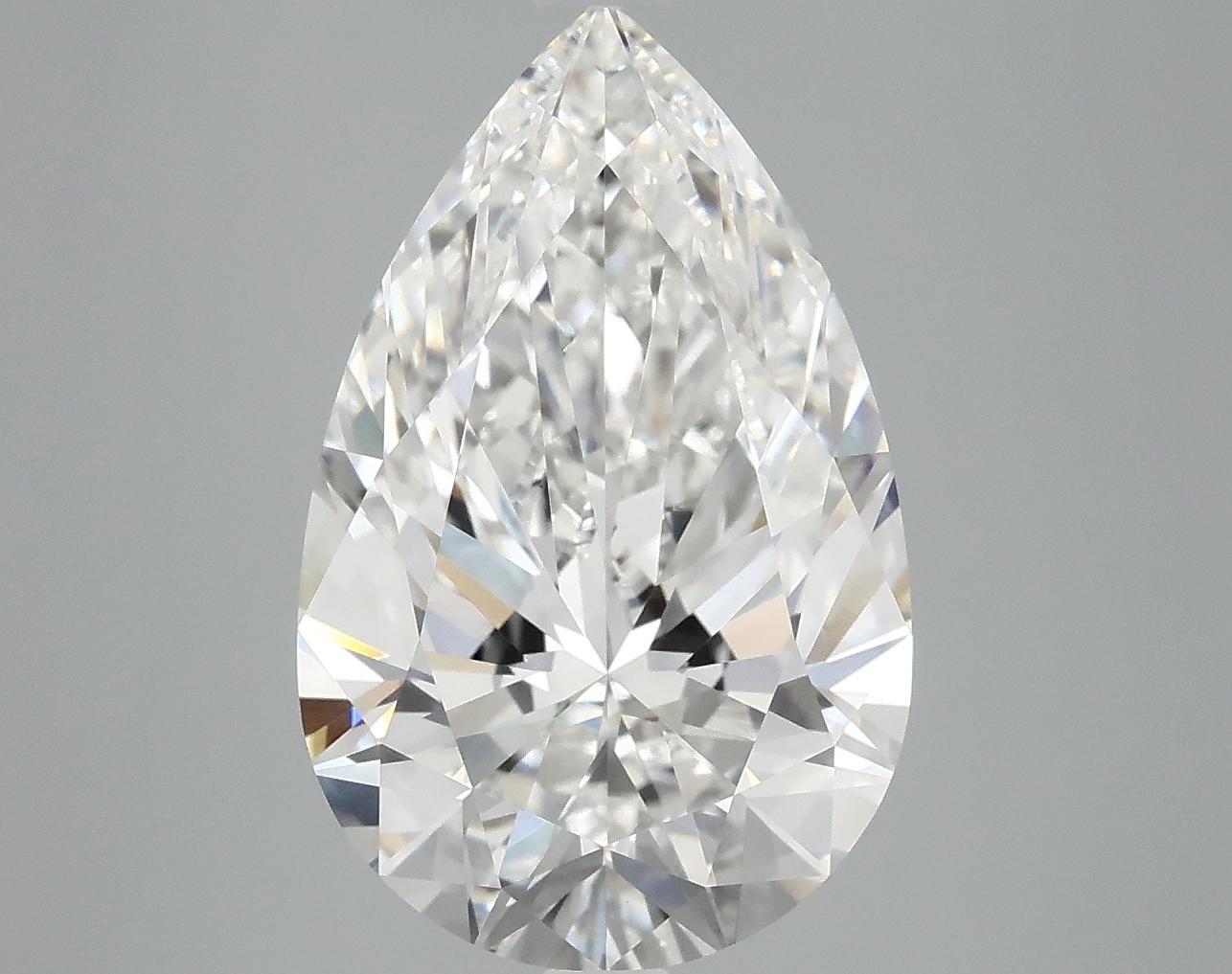 5.07 Carat Pear Shaped Ideal Cut VVS2 IGI Certified Lab Grown Diamond