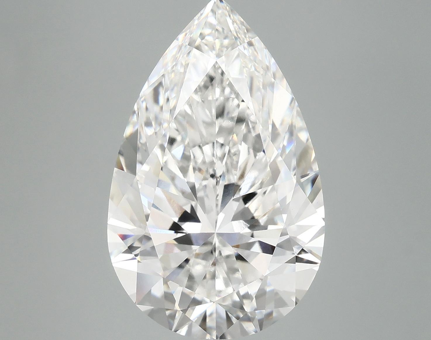 7.77 Carat Pear Shaped Ideal Cut VVS2 IGI Certified Lab Grown Diamond