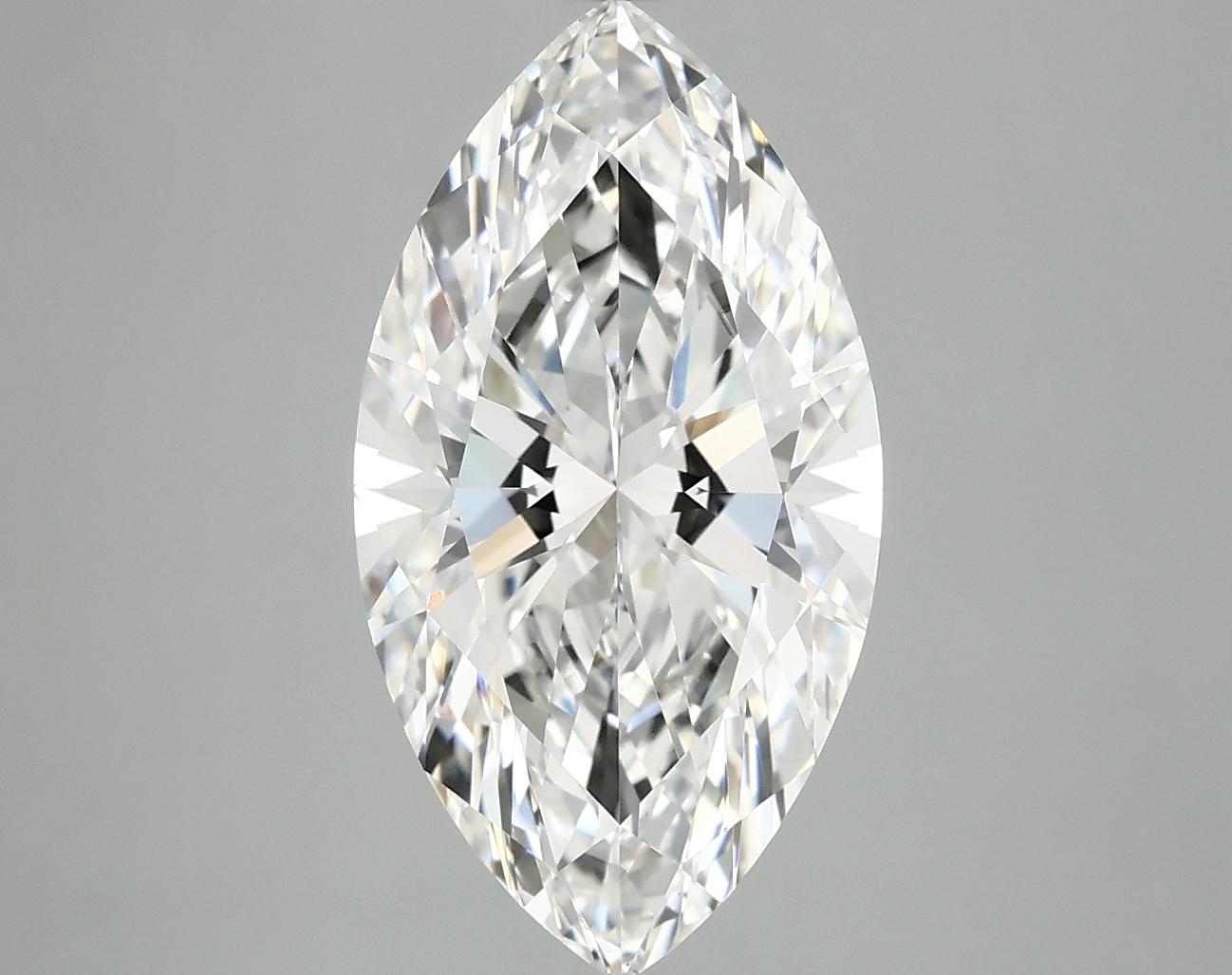3.98 Carat Marquise Shaped Excellent Cut VVS2 IGI Certified Lab Grown Diamond