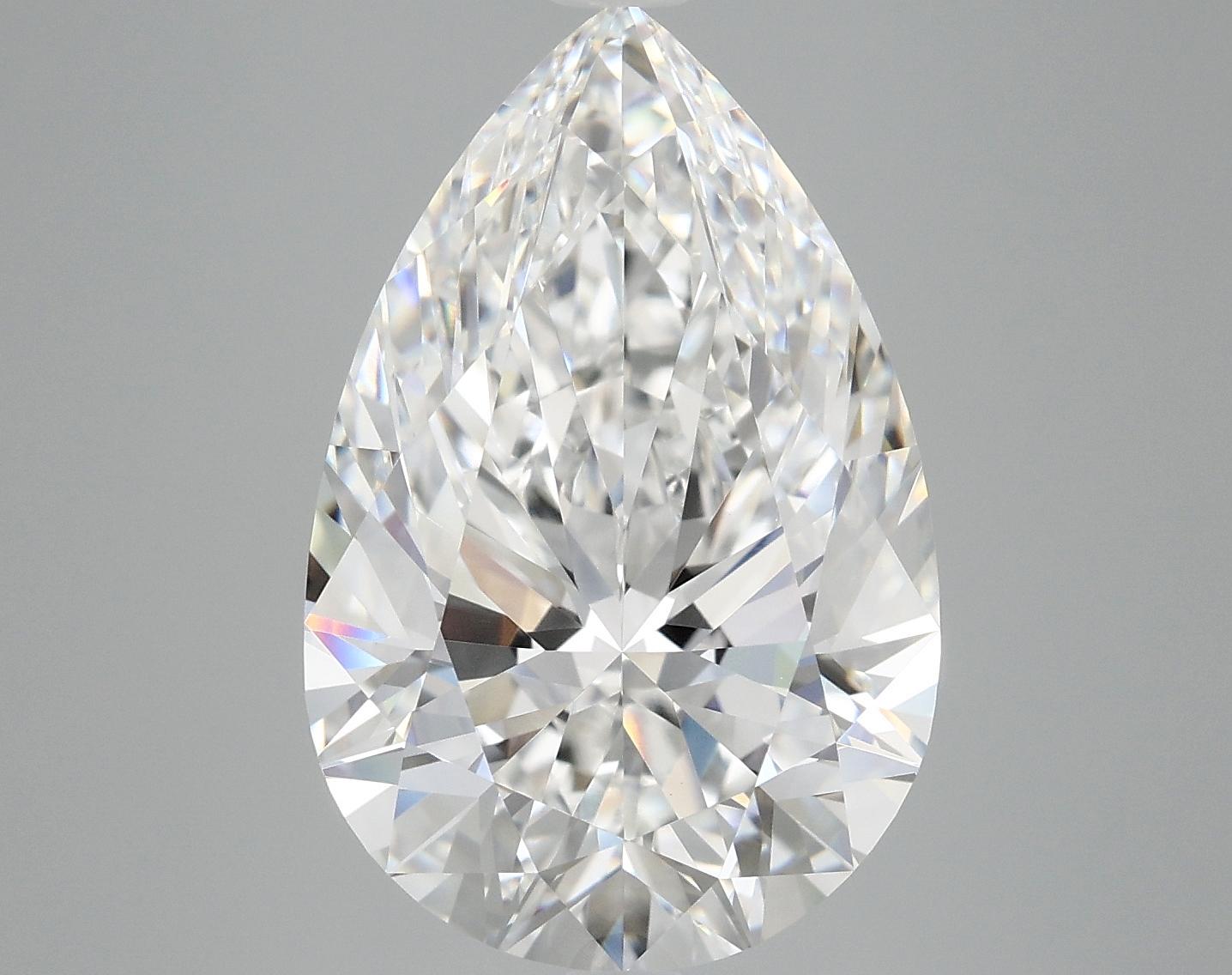 7.68 Carat Pear Shaped Excellent Cut VVS2 IGI Certified Lab Grown Diamond
