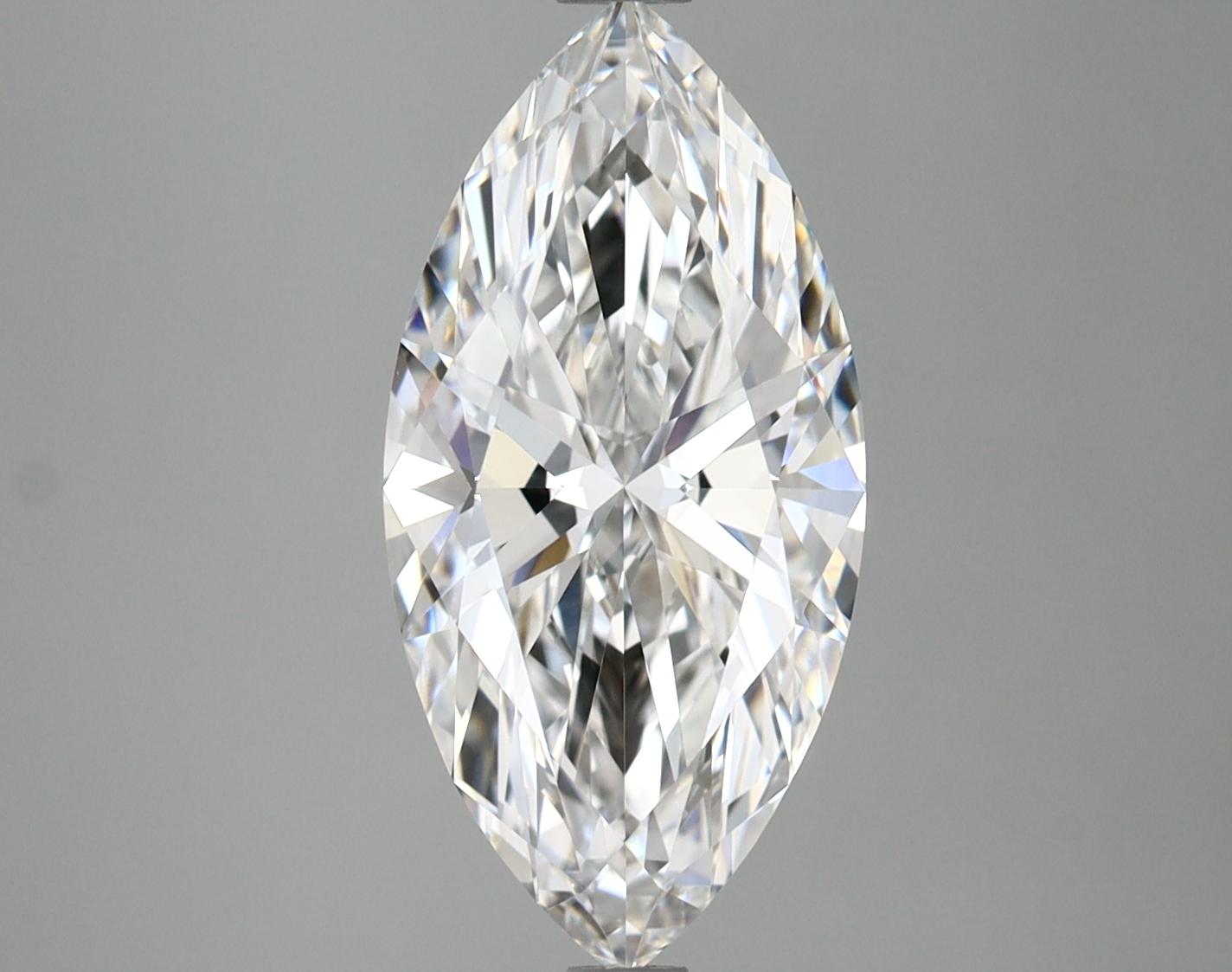 2.81 Carat Marquise Shaped Ideal Cut VVS2 IGI Certified Lab Grown Diamond