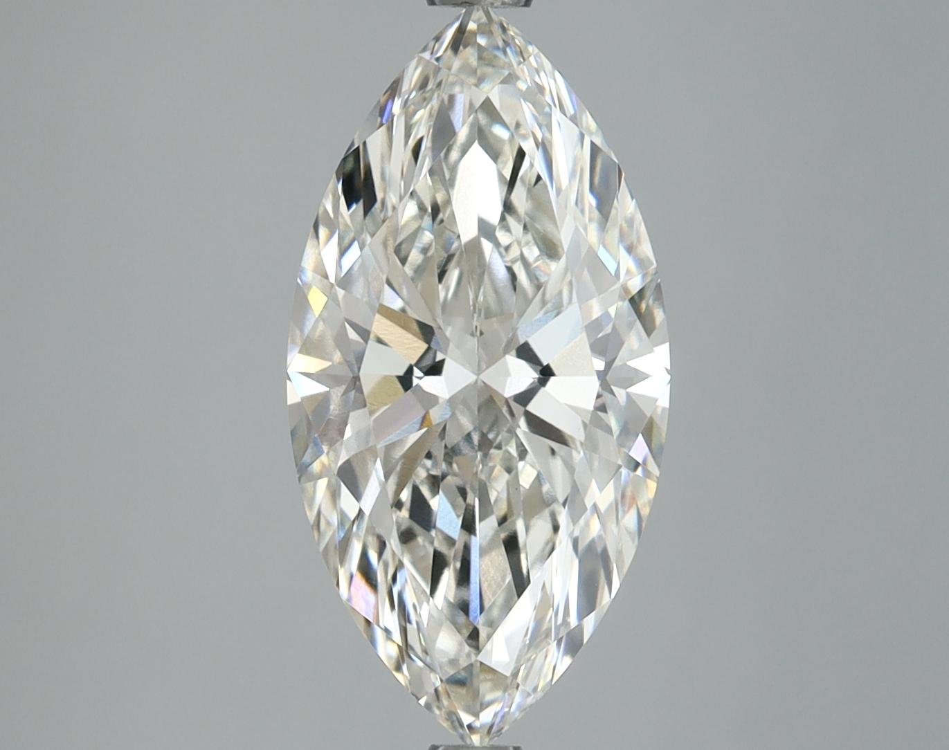 3.05 Carat Marquise Shaped Ideal Cut VVS2 IGI Certified Lab Grown Diamond