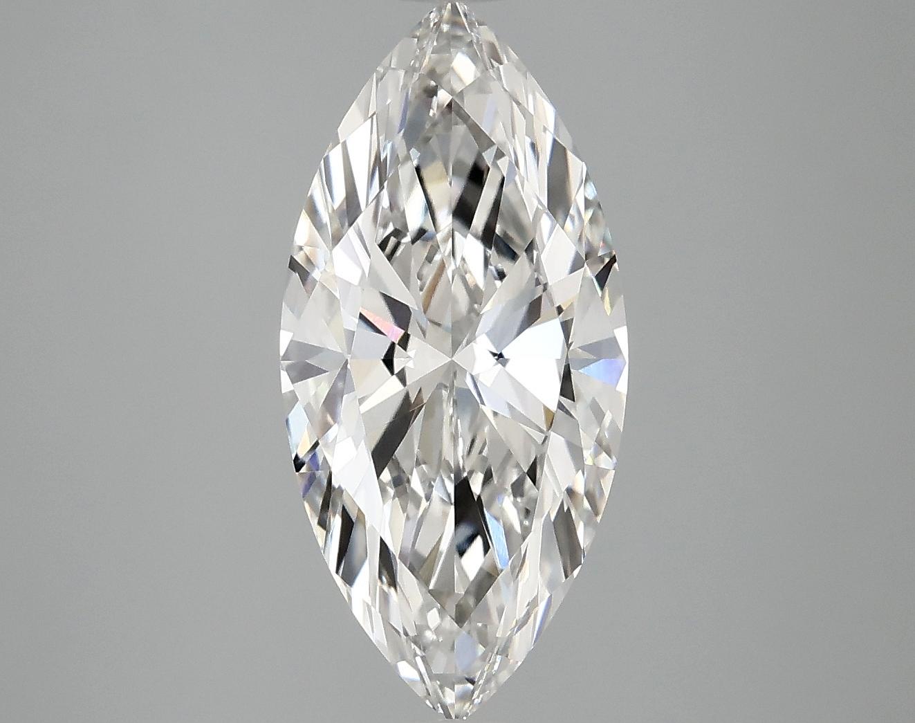 3.06 Carat Marquise Shaped Excellent Cut VVS2 IGI Certified Lab Grown Diamond