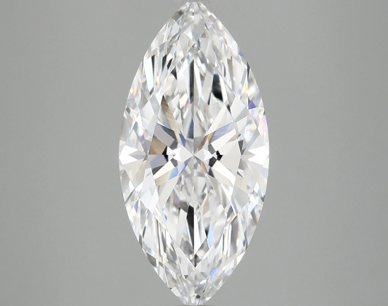 3.03 Carat Marquise Shaped Excellent Cut VVS2 IGI Certified Lab Grown Diamond