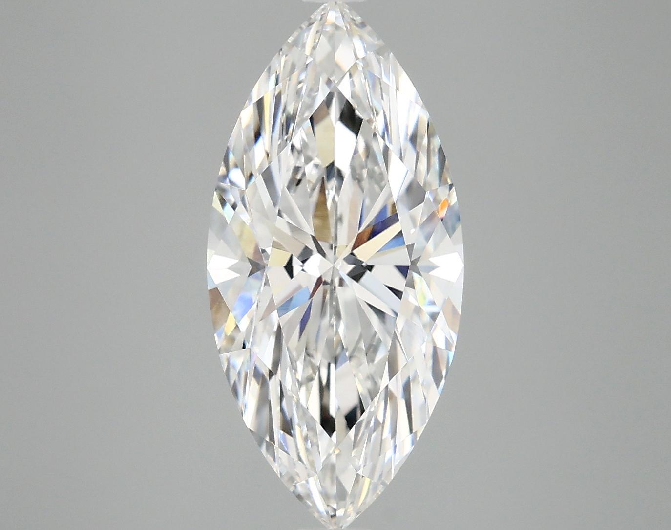 3.81 Carat Marquise Shaped Excellent Cut VVS2 IGI Certified Lab Grown Diamond