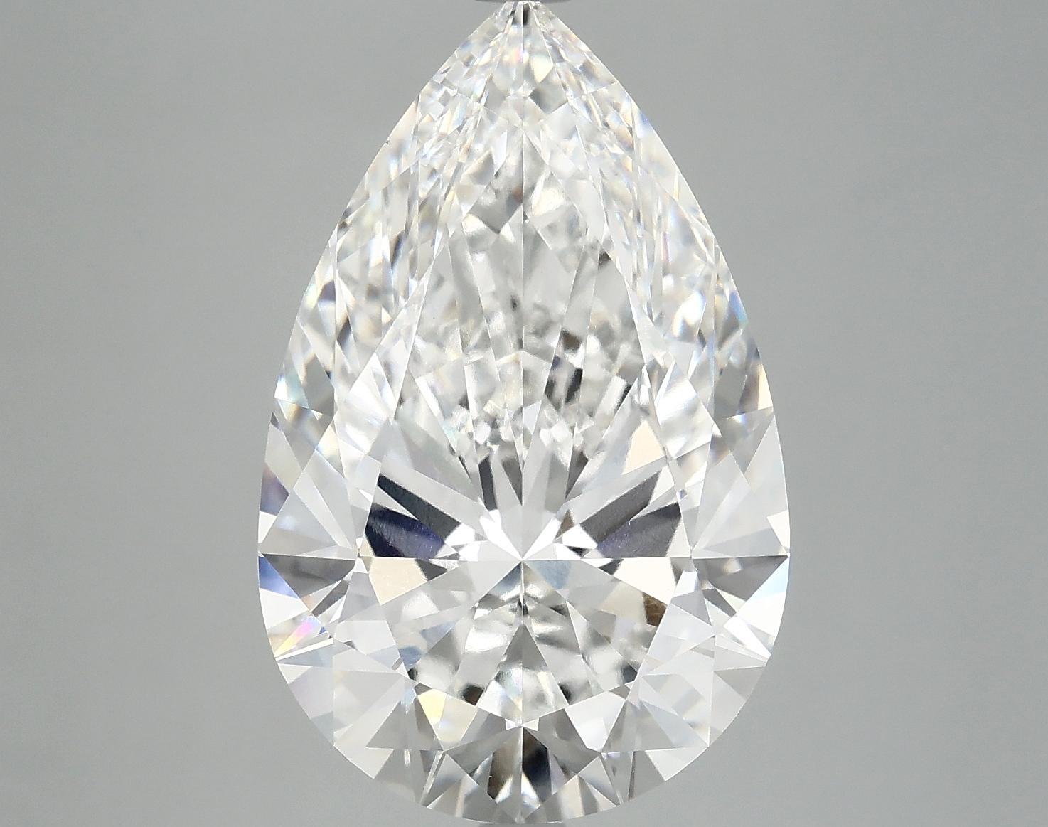 7.36 Carat Pear Shaped Ideal Cut VVS2 IGI Certified Lab Grown Diamond