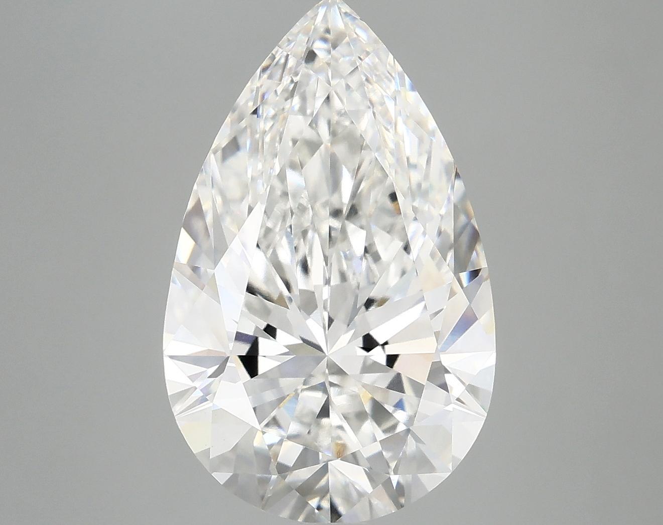 5.53 Carat Pear Shaped Ideal Cut VVS2 IGI Certified Lab Grown Diamond