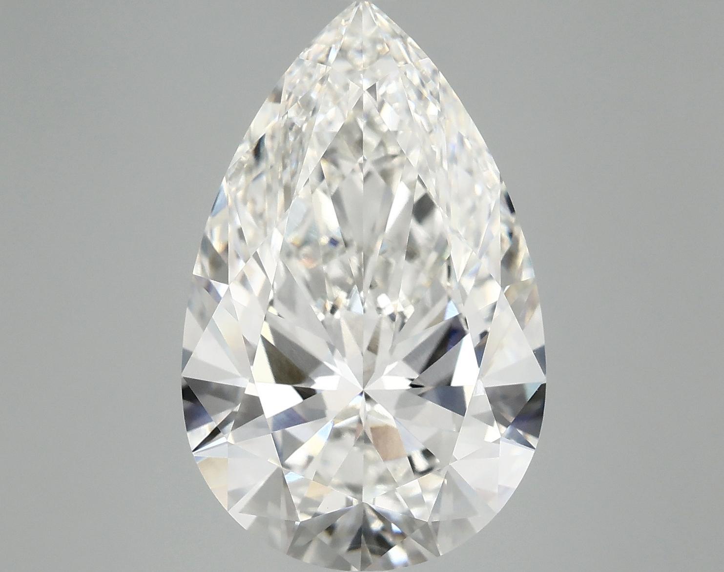 7.12 Carat Pear Shaped Ideal Cut VVS2 IGI Certified Lab Grown Diamond