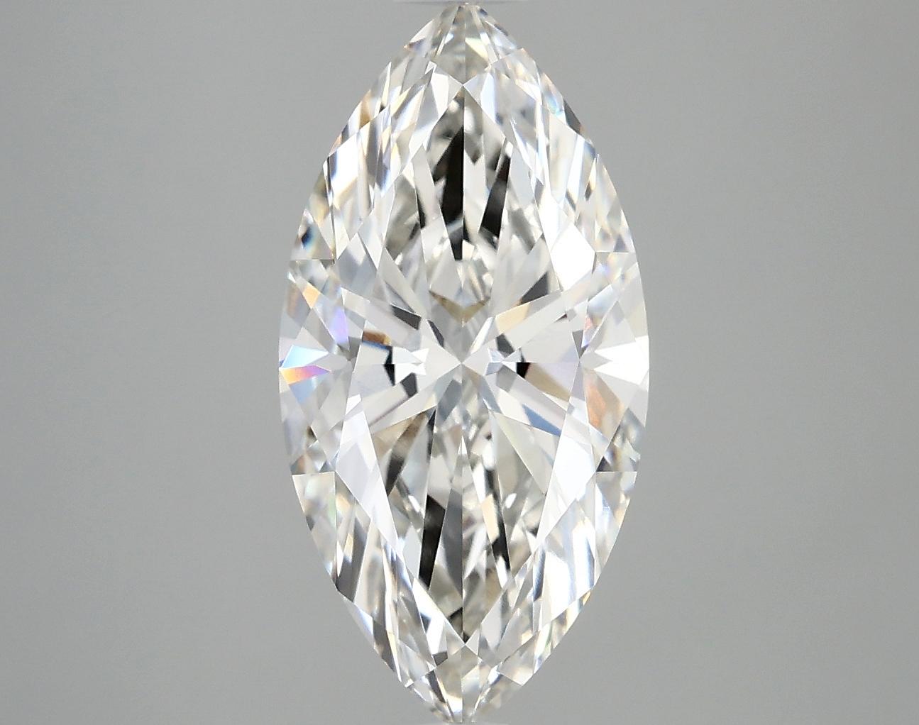 3.05 Carat Marquise Shaped Ideal Cut VVS2 IGI Certified Lab Grown Diamond