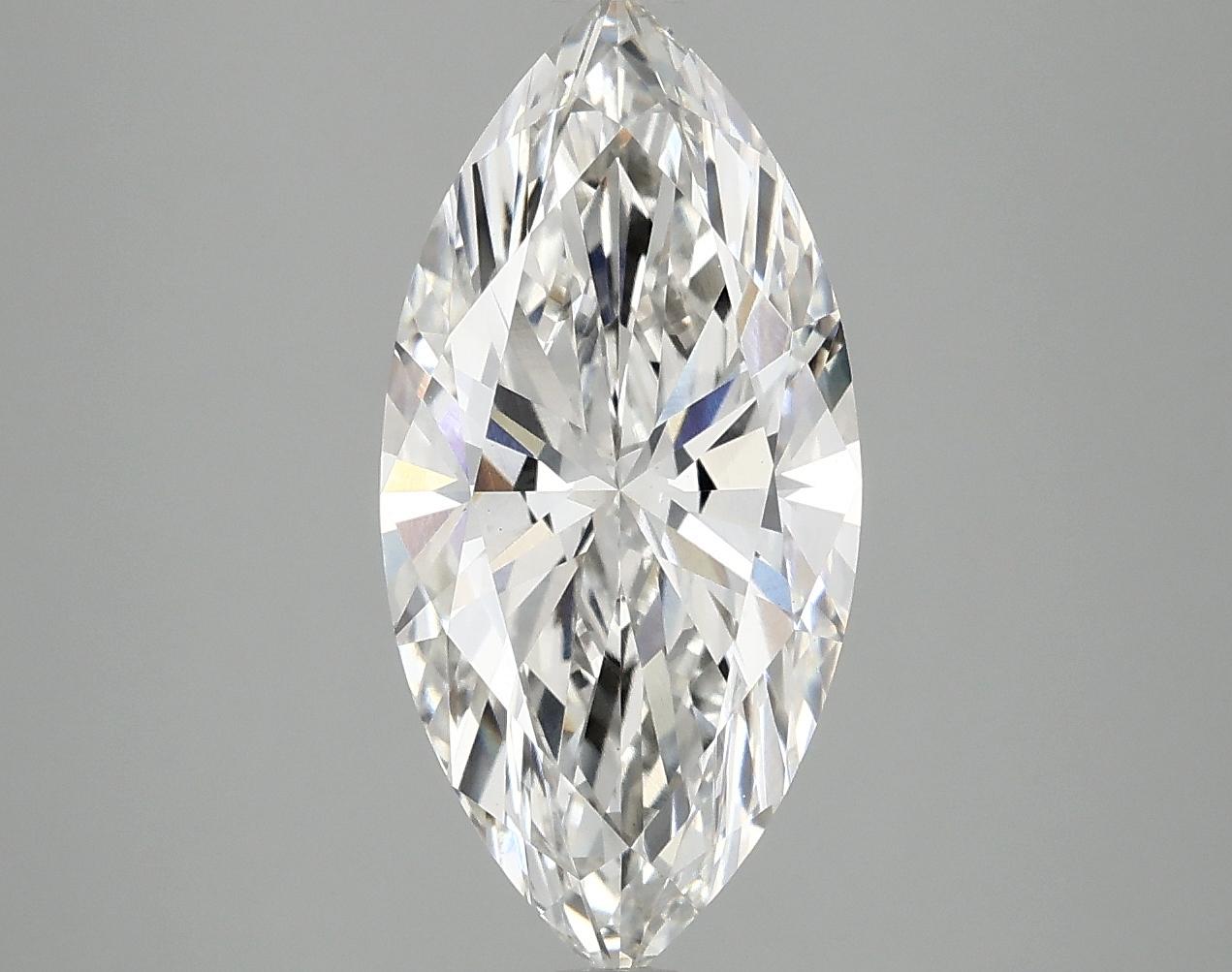 2.97 Carat Marquise Shaped Excellent Cut VVS2 IGI Certified Lab Grown Diamond