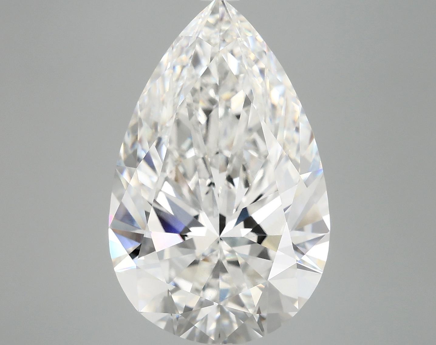 7.06 Carat Pear Shaped Ideal Cut VVS2 IGI Certified Lab Grown Diamond
