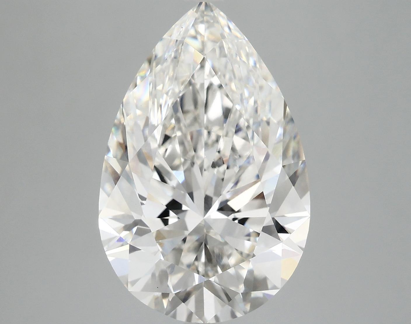 7.04 Carat Pear Shaped Excellent Cut VVS2 IGI Certified Lab Grown Diamond