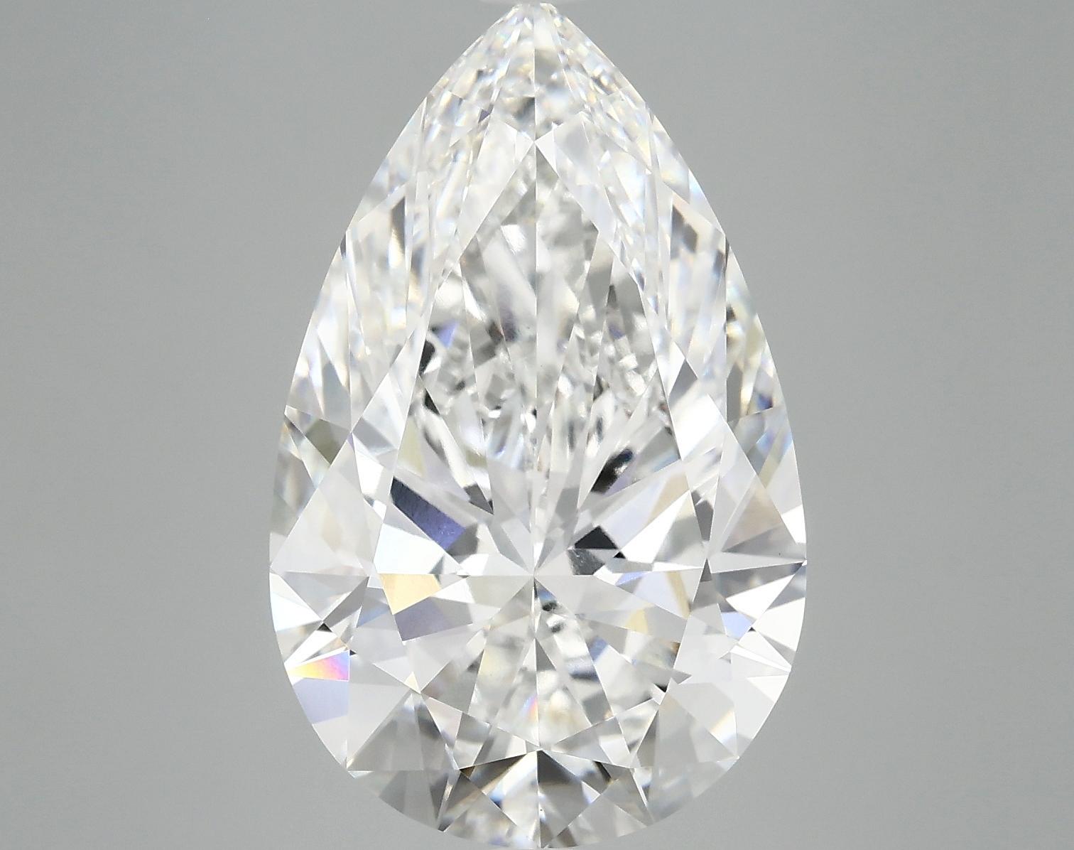 7.22 Carat Pear Shaped Ideal Cut VVS2 IGI Certified Lab Grown Diamond