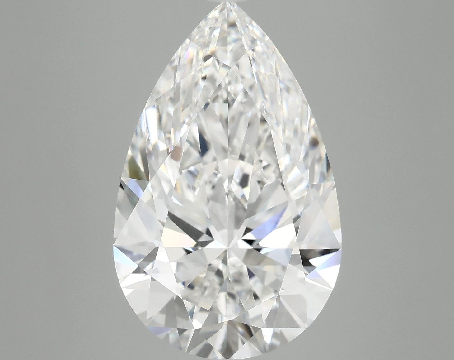 7.27 Carat Pear Shaped Ideal Cut VVS2 IGI Certified Lab Grown Diamond