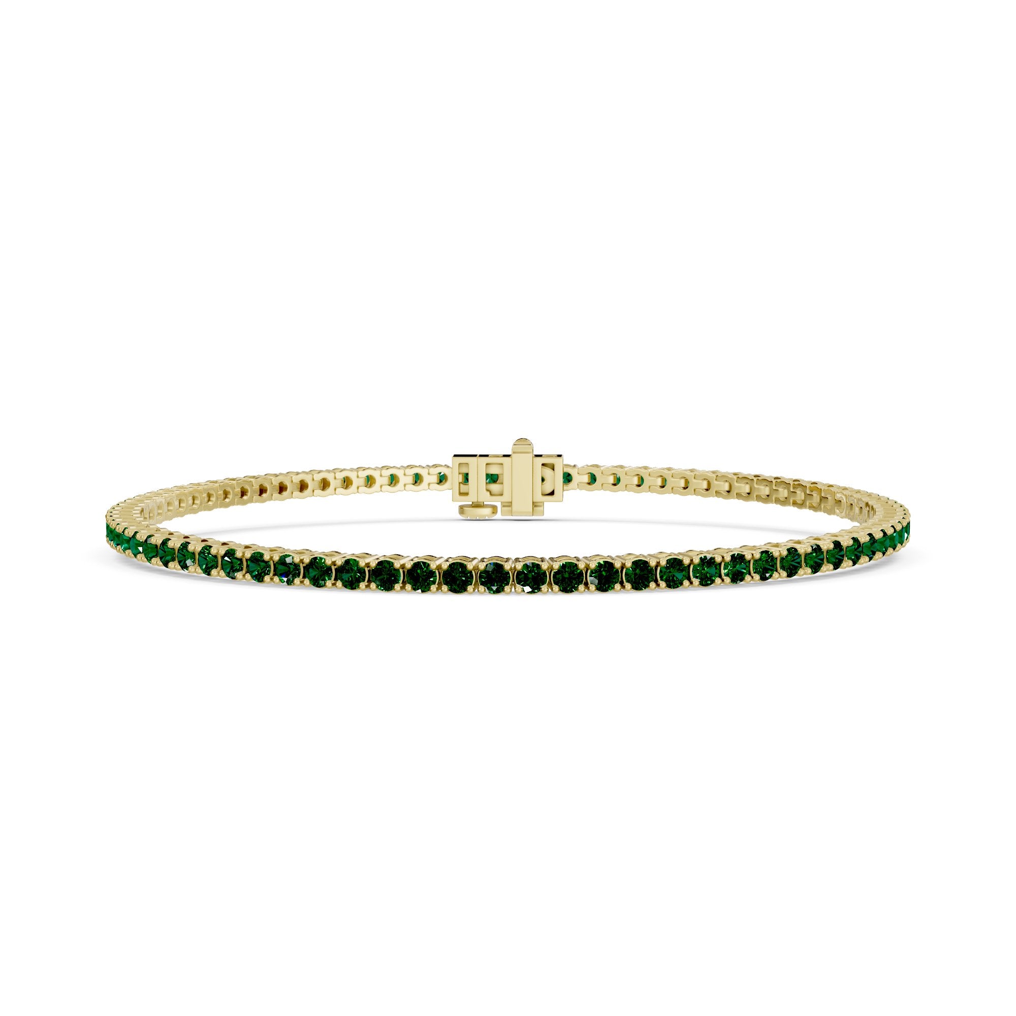 _roll_image@SKU:B2412-EMDR03000004Y #metal_silver-with-gold-vermeil+origin_lab-grown+bracelet-length-inches_7
