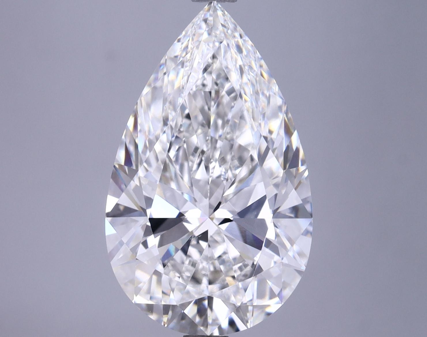 5.14 Carat Pear Shaped Very Good Cut VS2 GIA Certified Lab Grown Diamond