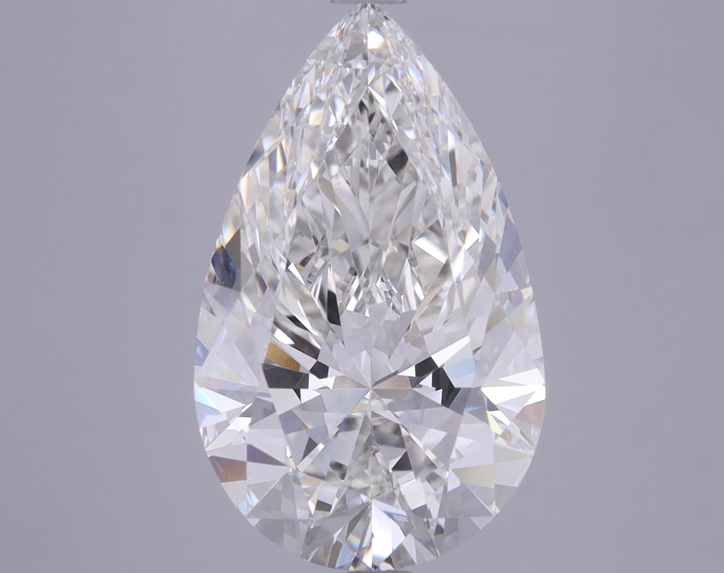 5.41 Carat Pear Shaped Ideal Cut VS1 GIA Certified Lab Grown Diamond