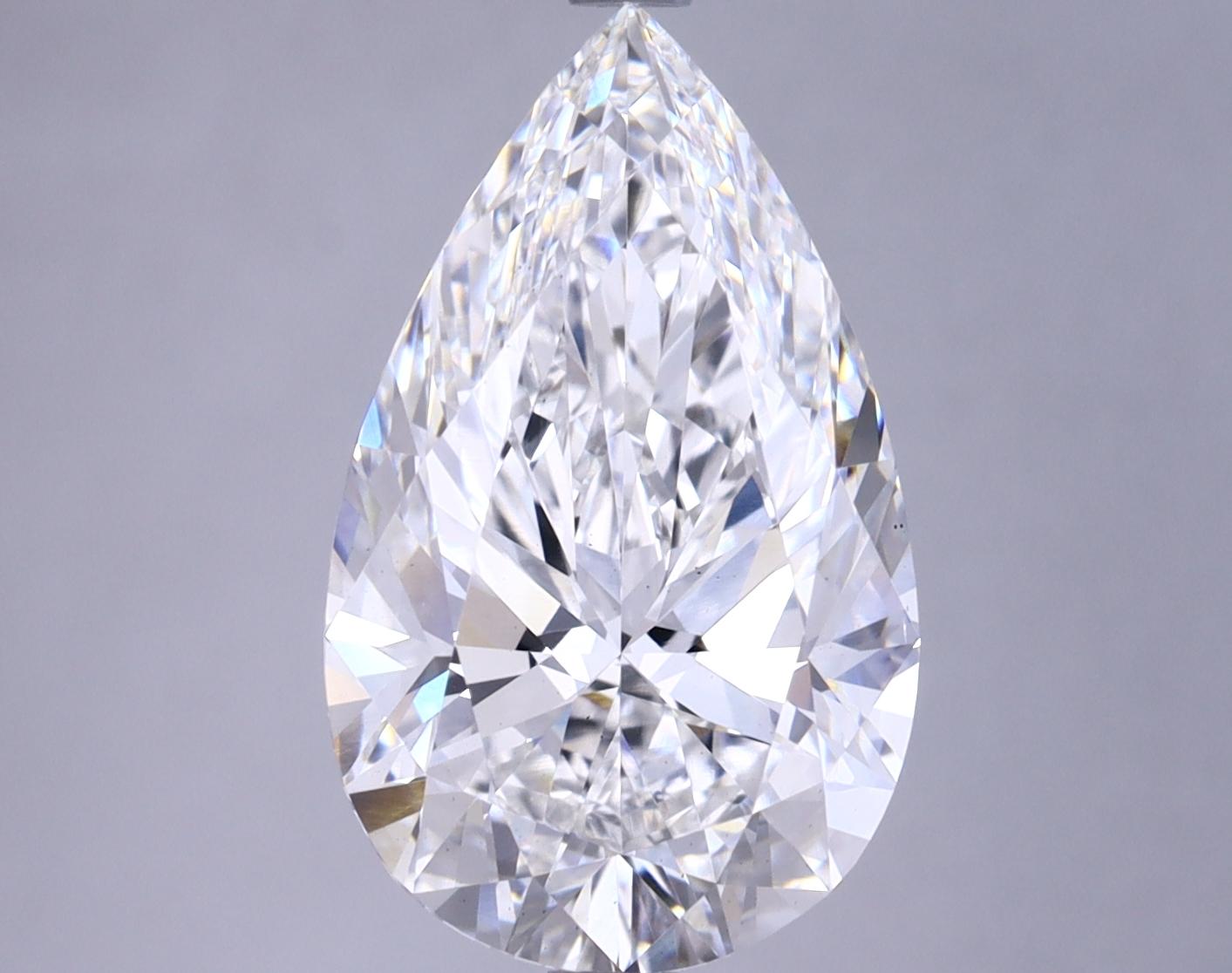 4.7 Carat Pear Shaped Very Good Cut VS2 GIA Certified Lab Grown Diamond