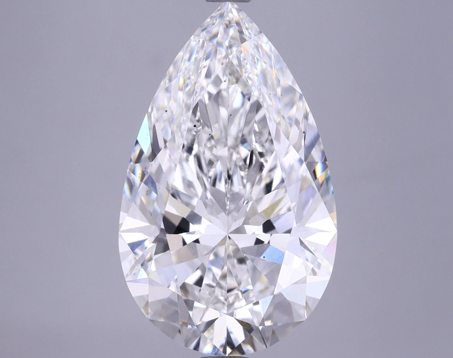 5.67 Carat Pear Shaped Ideal Cut SI1 GIA Certified Lab Grown Diamond