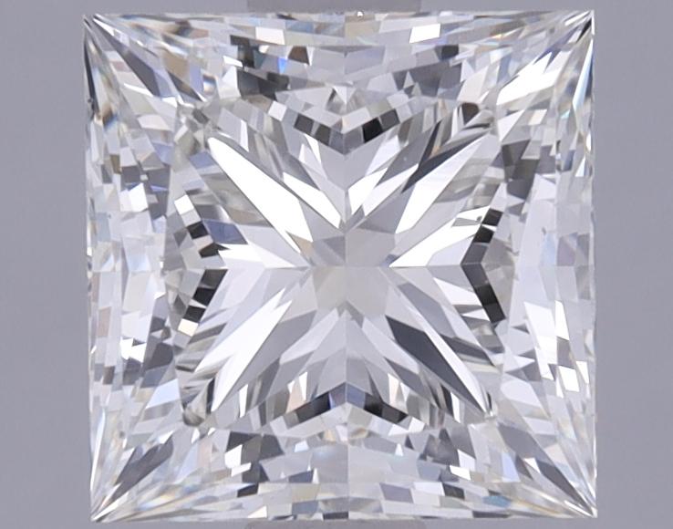 1.72 Carat Princess Shaped Ideal Cut VVS2 IGI Certified Lab Grown Diamond
