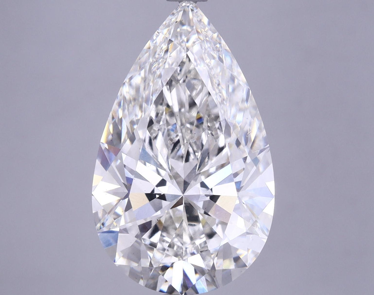 6.17 Carat Pear Shaped Ideal Cut VS2 IGI Certified Lab Grown Diamond