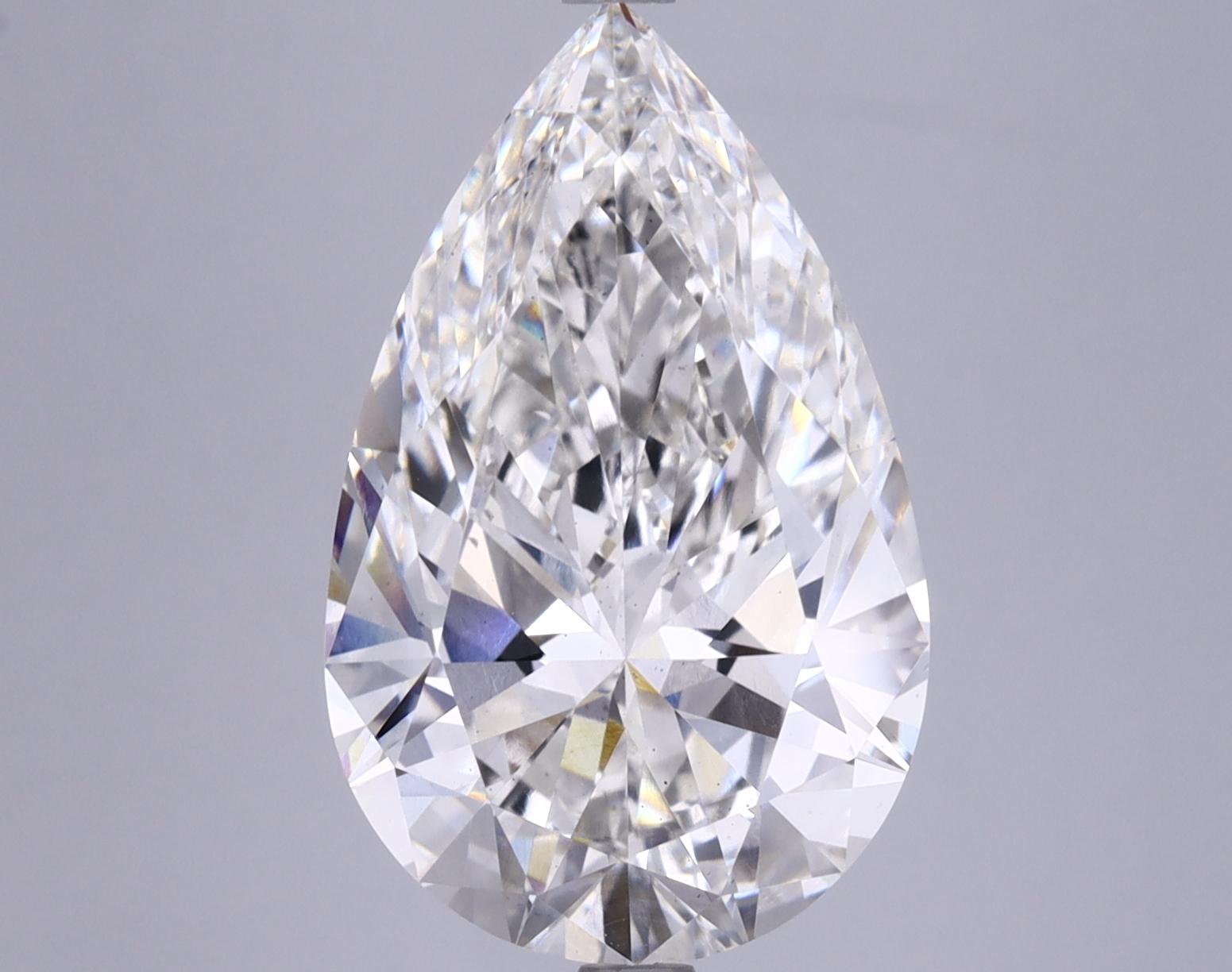 6.34 Carat Pear Shaped Ideal Cut VS2 IGI Certified Lab Grown Diamond