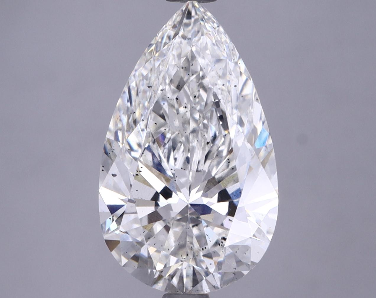 3.43 Carat Pear Shaped Ideal Cut SI1 IGI Certified Lab Grown Diamond