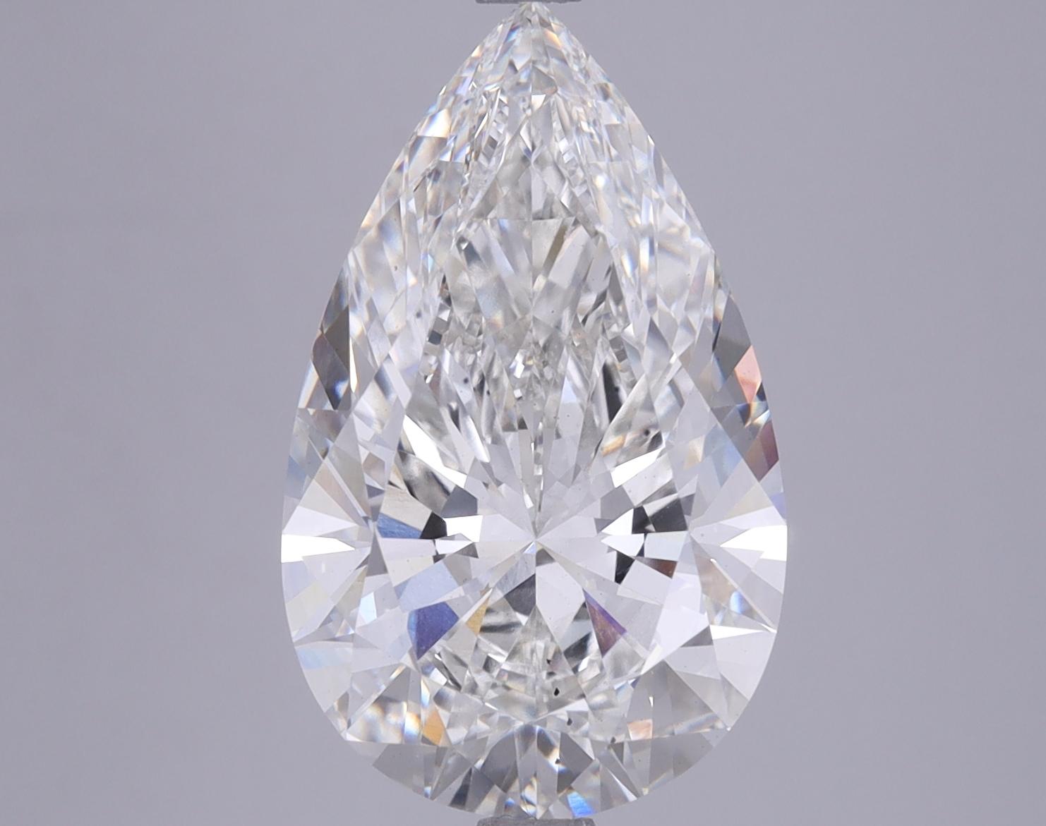 5.51 Carat Pear Shaped Ideal Cut VS2 IGI Certified Lab Grown Diamond