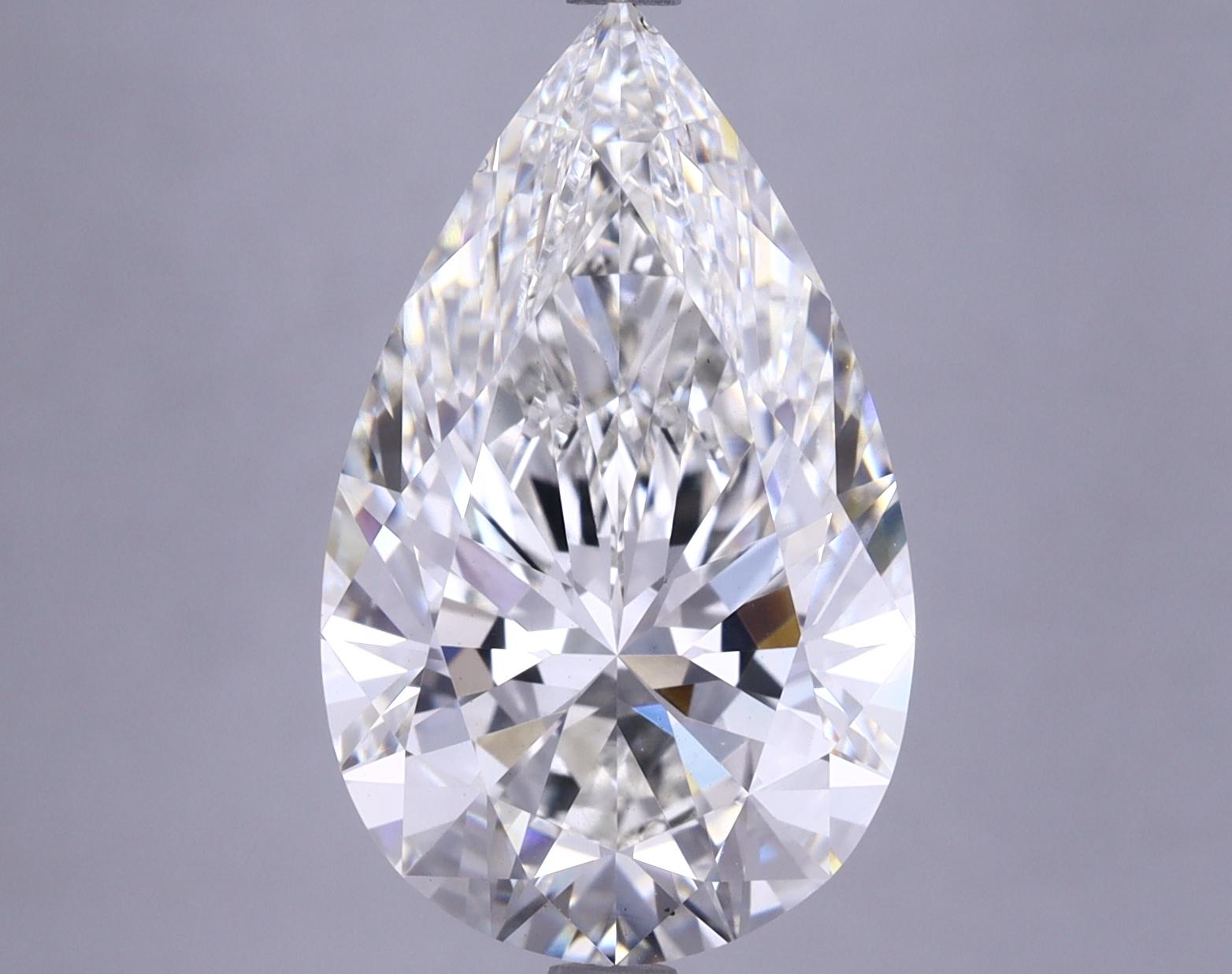 6.14 Carat Pear Shaped Ideal Cut VS1 IGI Certified Lab Grown Diamond