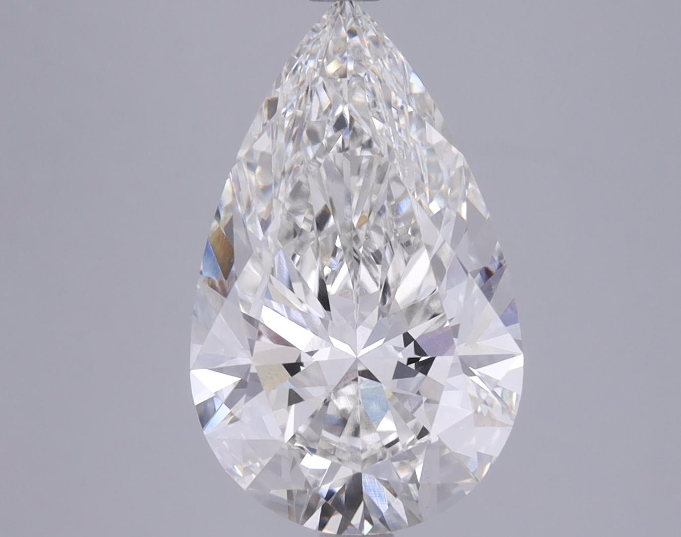 4.42 Carat Pear Shaped Ideal Cut VVS2 IGI Certified Lab Grown Diamond