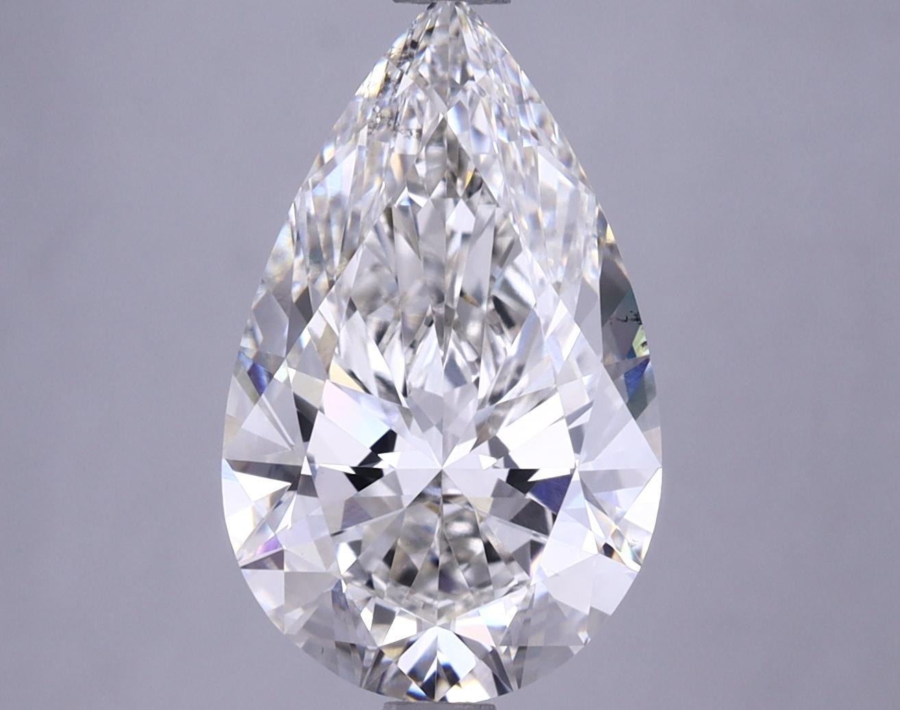 3.78 Carat Pear Shaped Ideal Cut VS2 IGI Certified Lab Grown Diamond