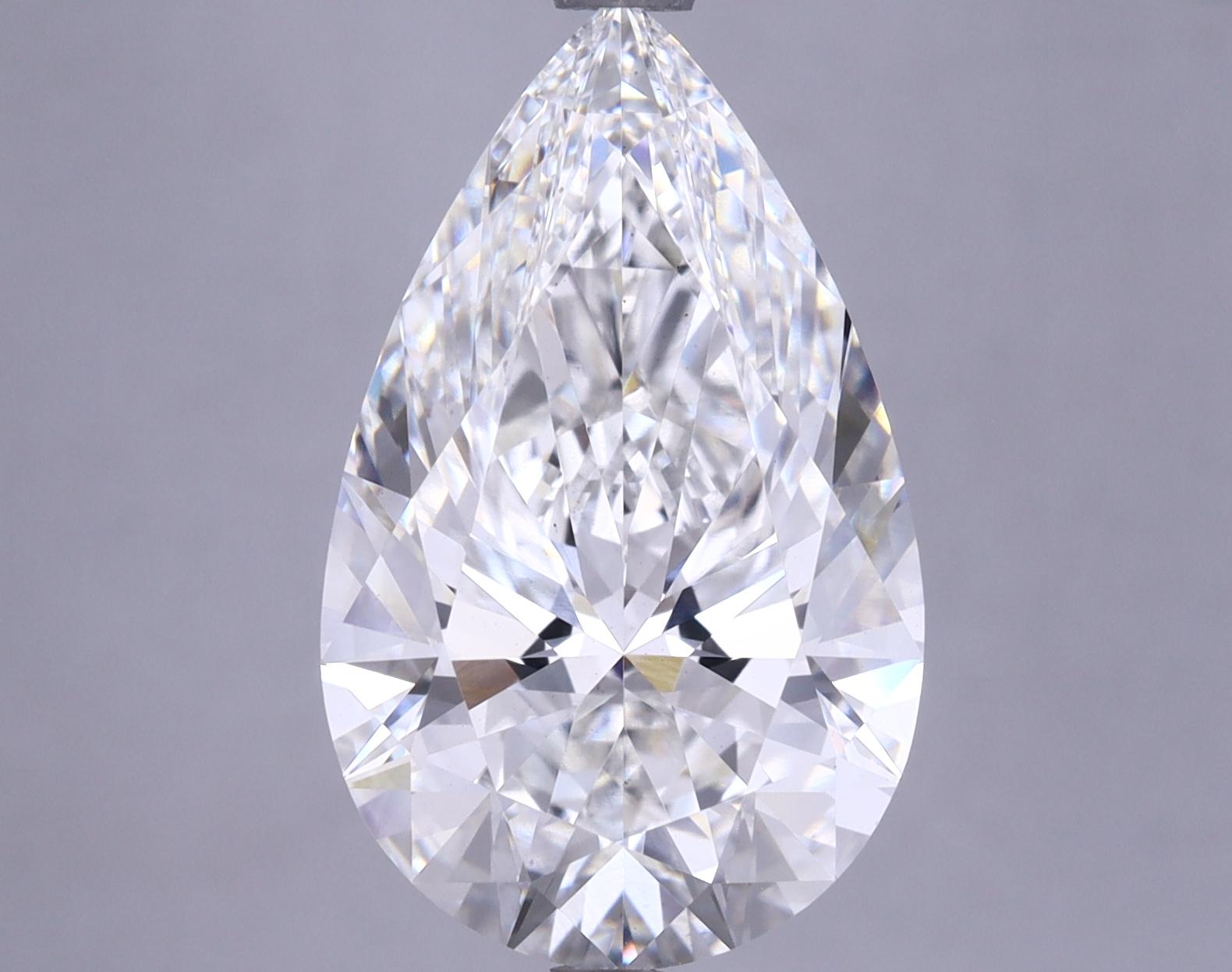 6.76 Carat Pear Shaped Ideal Cut VS2 IGI Certified Lab Grown Diamond