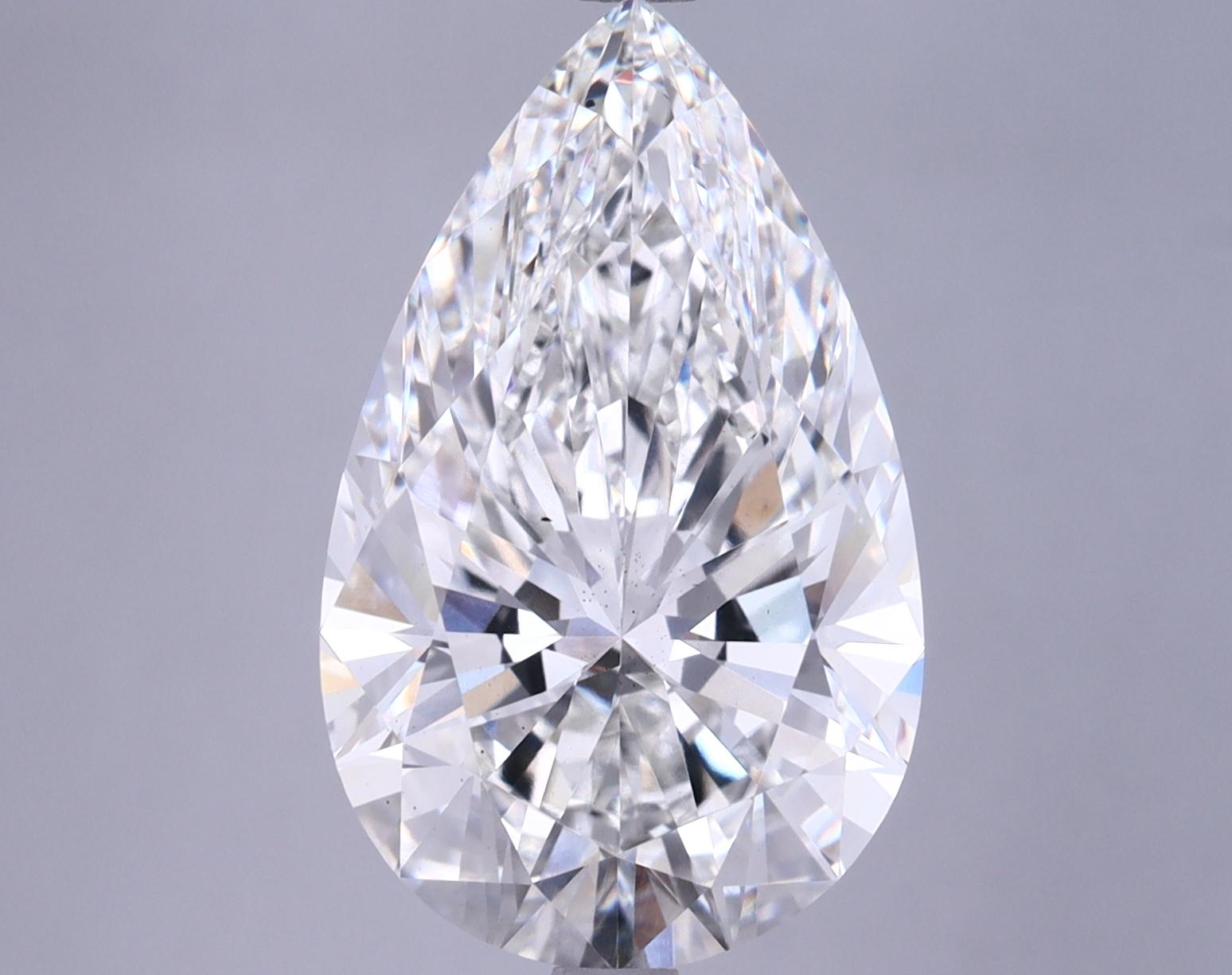 6.35 Carat Pear Shaped Ideal Cut VS2 IGI Certified Lab Grown Diamond